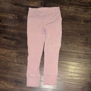 lululemon athletica woman’s pink capri